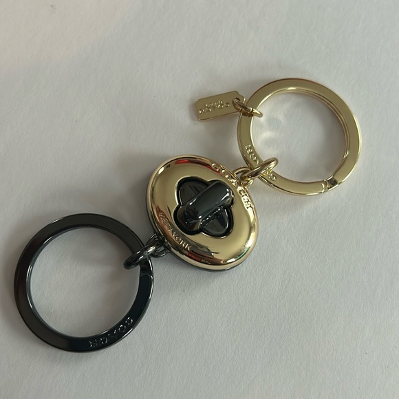 NWOT COACH Black and Gold Dual Keychain Fob
Purse Charm - Picture 1 of 6